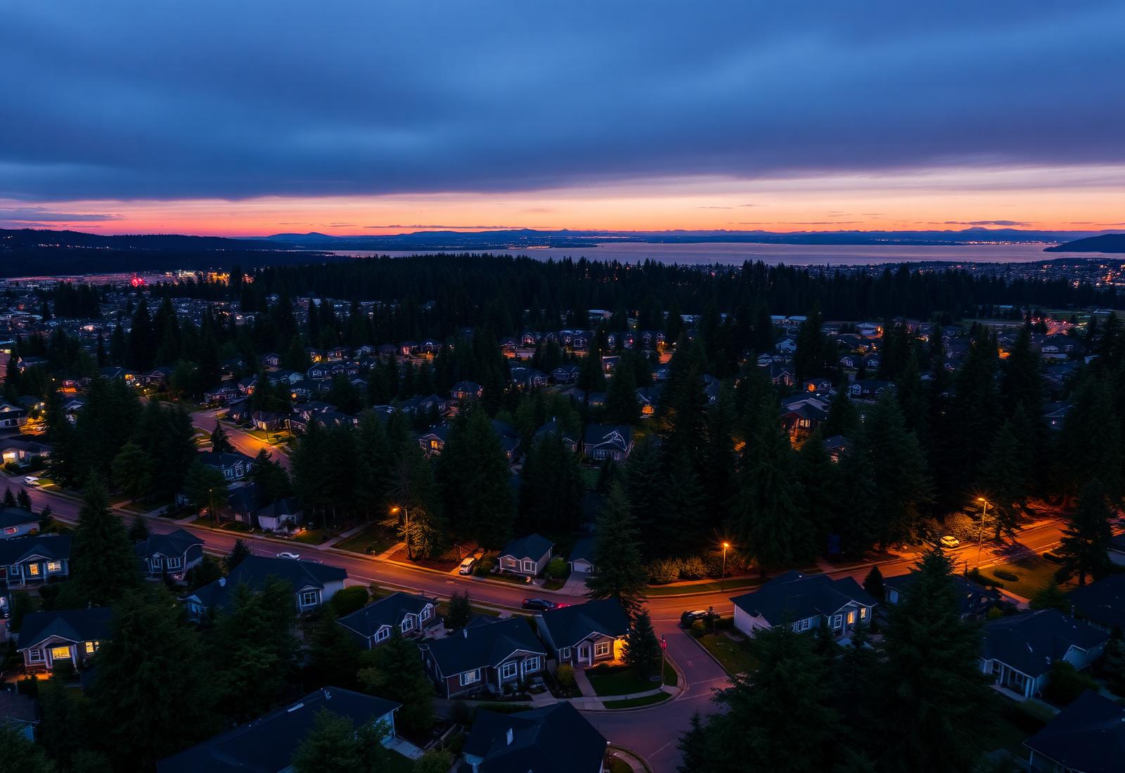 South King County Washington neighborhoods aerial view